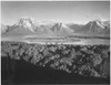 Mt. Moran and Jackson Lake from Signal Hill Grand "Teton National Park" Wyoming, Geology, Geological. 1933 - 1942 Poster Print by Ansel Adams - Item # VARBLL0587400781