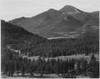 View with trees in foreground barren mountains in background "In Rocky Mountain National Park" Colorado 1933 - 1942 Poster Print by Ansel Adams - Item # VARBLL0587401052