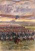 Just as Napoleon and his troops pictured above protected France, So too an airplane used against Germany hovers over French Troops Poster Print by Unknown - Item # VARBLL0587351039