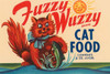 A vintage label for Fuzzy Wuzzy brand cat food.  Made by a fish cannery company out of extra fish parts. Poster Print by Unknown - Item # VARBLL0587258144