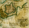 Fortifications at Fort Munroe.  Plan Fort Monroe fortifications, including the Chesapeake Bay, Old Point Comfort, and Camp Hamilton to the north; General Benjamin F. Butler Commanding Poster Print by Robert Knox Sneden - Item # VARBLL0587426624