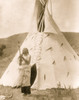 Dakota man standing outside tipi gazing upward. Poster Print - Item # VARBLL058747007L