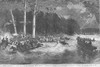 Night operation - Union troops attack Island #10 via the River and spike Guns Poster Print by Frank  Leslie - Item # VARBLL0587324198