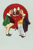 Great vintage German postcard of two "men" toasting drinks out of their necks. Poster Print by unknown - Item # VARBLL0587339691