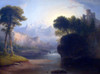 Mountains and river with a Norman castle on the cliffs above Poster Print by Thomas Doughty - Item # VARBLL0587559624