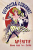 Poster showing a woman enjoying an aperitif, with a white cat at her side. Poster Print by Jules Cheret - Item # VARBLL0587231793