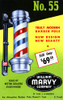 An attractive barber pole doesn't cost_ it pays!  That great slogan was used for the "No. 55 Truly Modern Barber Pole" from the William Marvy Company of St. Paul Minnesota. Poster Print by Curt Teich & Company - Item # VARBLL0587381728