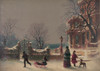Winter Scene with Children Playing Poster Print - Item # VARBLL058759782L