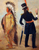 Native American dressed in Native costume contrasted with a European suited native Poster Print by George Catlin - Item # VARBLL0587394463