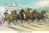 Horses race for the finish line. Poster Print by Currier & Ives - Item # VARBLL0587234830 Horses race for the finish line. Poster Print by Currier & Ives - Item # VARBLL0587234830