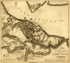Plan of siege of Yorktown in Virginia showing positions of British, French and American armies in early October 1781. Also shown are HMS Guadeloupe and HMS Charon on the York River before their destruction. Poster Print - Item # VARBLL0587428910