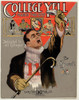 March & Two Step fronted by a Male Collegian sporting a cane a  crushed hat raised up in his other hand. Published by Sam Fox of Cleveland Poster Print - Item # VARBLL058753728L