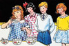 A little girl tries food from three bowls. Poster Print by Julia Letheld Hahn - Item # VARBLL0587275286