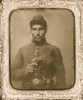 Seated black soldier with pistol and jacket Poster Print - Item # VARBLL058763409x