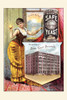 Victorian trade card for Warner's safe yeast.  "Up with the Sun"  Shows the building where the yeast is made. Poster Print by Mensing & Strecther Lithographers - Item # VARBLL0587391030
