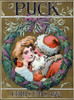 Illustration shows Santa Claus kissing a young woman on the cheek, framed by a holly wreath.  Hassmann, Carl, 1869-1933, artist Poster Print by Carl Hassmann - Item # VARBLL0587357746