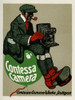 Contessa Cameraman holds a camera smoking a pipe and seated on a balloon Poster Print by unknown - Item # VARBLL0587412674