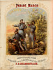 Three Union Soldiers of the New York State Militia in the Civil War, one peering from a spyglass, another point and one resting by a tree trunk with rifle and knapsack Poster Print - Item # VARBLL058753908L