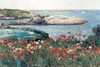 Poppies grow on the rocky outcroppings along the coastline Poster Print by Frederick Childe Hassam - Item # VARBLL0587252375