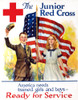 WWII poster for "The Junion Red Cross."  America Needs Trained Girls and Boys / Ready for Service. George Brehm Poster Print by George Brehm - Item # VARBLL0587430486