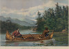 Two Men in canoe hunting deer Poster Print - Item # VARBLL058759765L
