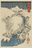 Print shows mountains and river along the Kiso Road during a winter snow storm.  Part 3 of a triptych by Ando Hiroshige started in 1857 Poster Print by Ando Hiroshige - Item # VARBLL0587228768