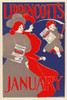 Two women hold issues of Lippincott's magazine. One  stares at a child holding an issue of Lippincott's magazine and a scythe. Poster Print - Item # VARBLL0587412828