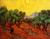 Olive Trees with Yellow Sky and Sun Poster Print - Item # VARBLL058750507L