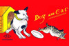 A cat snatches a fish from the plate of a hungry dog.  This graphic art is from an antique pre-war Japanese tin children's toy.  Often the box art was much more enjoyable than the toy inside. Poster Print by Unknown - Item # VARBLL0587224460