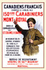 Poster showing hero Lt. Colonel H. Barr?.  Canadiens Francais. Enrolez-vous au 150ieme Carabiniers Mont Royal, sous le commandement du Lt. Colonel H. Barr? Poster Print by Unknown - Item # VARBLL0587440953