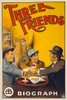 A silent era film poster of three men clasping hands while sitting at a table in a bar. Poster Print by Cleveland Litho - Item # VARBLL0587234717