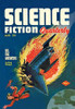 Science Fiction Quarterly magazine cover from August 1952.  Shows a comet crashing into and destroying a rocket Poster Print by Milton Luros - Item # VARBLL0587030240