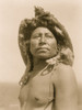 Apsaroke shaman, head-and-shoulders portrait, facing front, wearing eagle headdress. Poster Print - Item # VARBLL058747688L