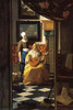 Girl playing a guitar is delivered a love letter by her female servant or maid Poster Print by Johannes  Vermeer - Item # VARBLL0587263490