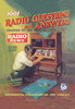 Radio Magazine Cover for answers to Radio questions depicting a man sitting on a stack of books and tuning his radio console while wearing headphones Poster Print by unknown - Item # VARBLL0587021160