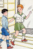 Two boys prepare to enter the school building. Poster Print by Julia Letheld Hahn - Item # VARBLL058727526x