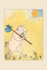 Curly Tail is tossed out by his selfish pig family with nothing because of his generosity.  An illustration from a series of children's books which came free with the Public Ledger newspaper. Poster Print by Frances Beem - Item # VARBLL0587272686
