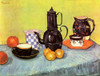 Still Life Blue Enamel Coffeepot, Earthenware and Fruit Poster Print - Item # VARBLL058750373L