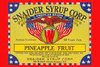 Can label for pineapple packed in corn syrup and distributed by Snaider Syrup corporation.  The label uses pride in America to help sell the product, through the use of two flags and the eagle. Poster Print by unknown - Item # VARBLL0587334789