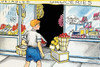 A boy enters the grocery store to pick up food. Poster Print by Julia Letheld Hahn - Item # VARBLL0587274999