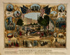 Parade surrounded by portraits and vignettes of Black life, illustrating rights granted by the 15th amendment. Poster Print - Item # VARBLL0587633875