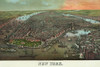 Birds-eye view of New York City, with ships in the harbor, as seen from the south. Poster Print by unknown - Item # VARBLL0587238720