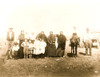 Group of Kickapoo Indians, standing outside tent, dressed in Euro-American clothing Poster Print - Item # VARBLL058751294L