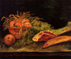 Still Life with Apples, Meat and a Roll Poster Print - Item # VARBLL058750386L