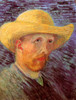 Vincent Van Gogh with Straw Hat Poster Print - Item # VARBLL058750348L