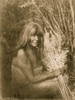 Maricopa Indian, three-quarter length portrait, sitting, facing right holding, arrow-brush stalks in hand. Poster Print - Item # VARBLL058747658L