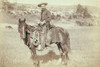 side view of a cowboy on a horse, looking towards the camera. Poster Print by John C.H. Grabill - Item # VARBLL0587238186