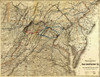 middle Atlantic states showing drainage, cities and towns, canals, roads, and railroads. Poster Print - Item # VARBLL058759197L