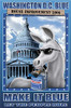 Blue the Donkey has a Blue Paint Can and has painted the Capitol Building with the "People's Paint" Poster Print by Richard Kelly - Item # VARBLL0587203587