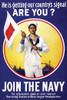 U.S. Navy recruitment poster showing sailor with signal flag. Poster Print by American Lithograph Co - Item # VARBLL0587220791